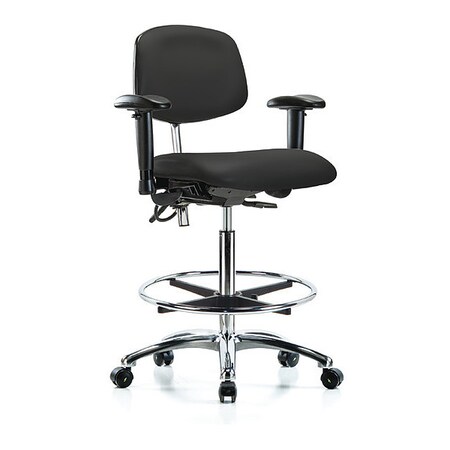 Zoro Select Ergonomic Chair, Adjustable Arms, 26-1/4" to 36" Height, Black BR-NECR-HBCH-CR-T0-A1-CF-EC-ESDBLK