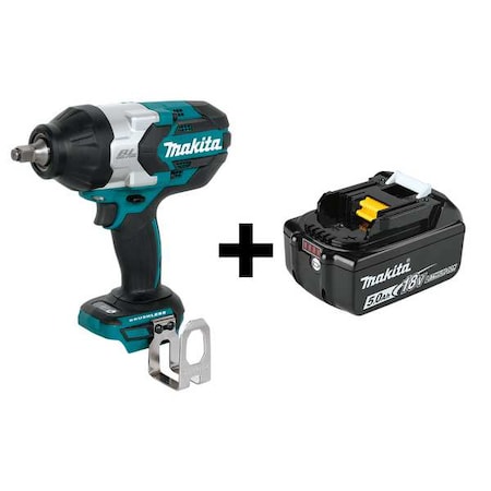 Makita Impact Wrench, 18V DC, Brushless Motor XWT08Z/BL1850B