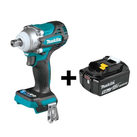 Makita Impact Wrench, 18V DC, Brushless Motor XWT15Z/BL1850B