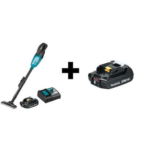 Makita Upright Vacuum Cleaner, 2.7 lb XLC02R1B/BL1820B