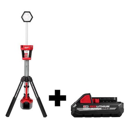 Milwaukee Tool Cordless Tripod Light, Battery Incl 2131-20, 48-11-1835