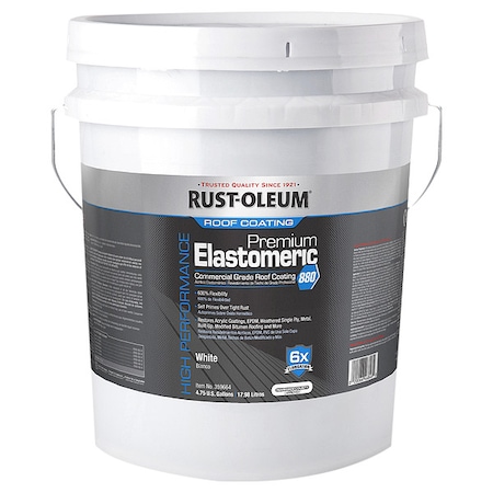 Rust-Oleum Roof Coating, Water Base, Bright White 359664