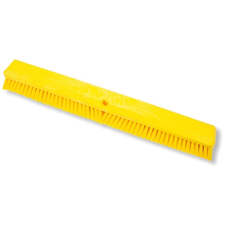 Sparta 24 in Sweep Face Floor Broom, Soft/Stiff Combination, Synthetic, Yellow 41891EC04