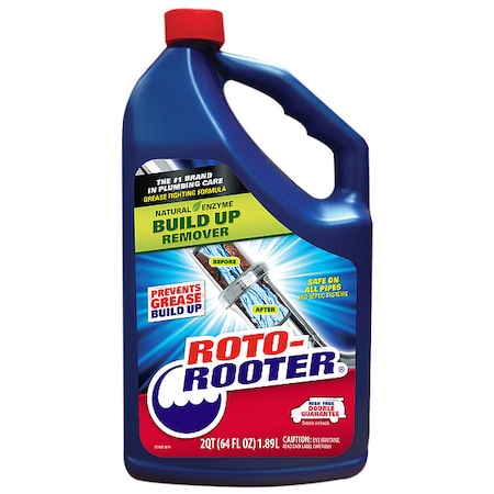 Roto Rooter Build-Up Remover, Bottle, 64 oz, PK4 351271