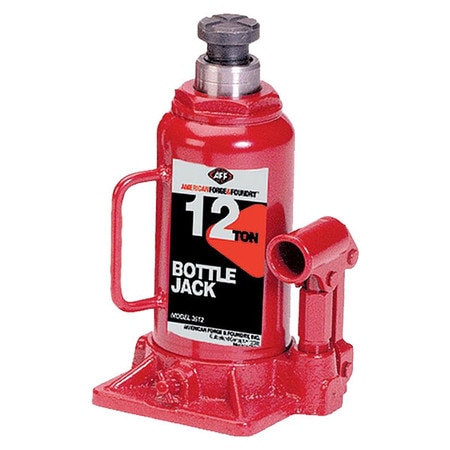 AMERICAN FORGE & FOUNDRY Bottle Jack, 12 ton, Max Lift 17" H 3512