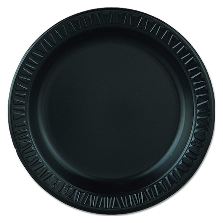 Dart Foam, Plate, Round, 9", Black, PK500 9PBQR