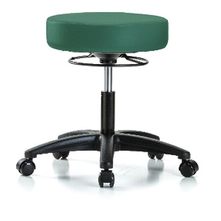 Blue Ridge Ergonomics Desk Stool, Vinyl, Casters, Grotto BR-VDHSO-RG-RC-8564
