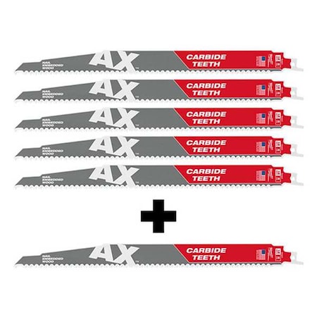 Milwaukee Tool Reciprocating Saw Blade, Blade 1 in L 48-00-5527, 48-00-5227