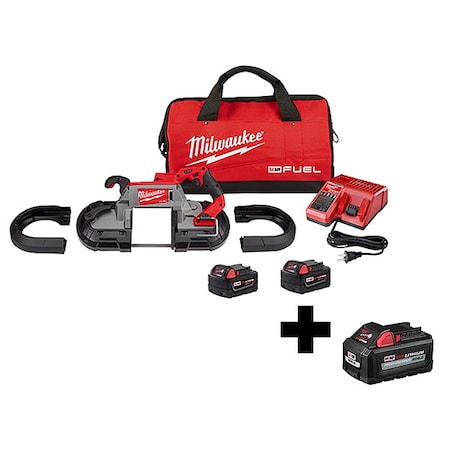 Milwaukee Tool Portable Band Saw Kit, 18 V, 44 7/8 in Blade Length 2729S-22, 48-11-1865