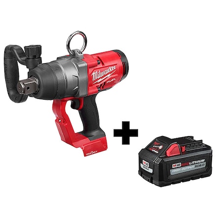 Milwaukee Tool M18 FUEL 1" High Torque Impact Wrench w/ ONE-KEY + M18 HIGH OUTPUT XC6.0 Battery 2867-20, 48-11-1865