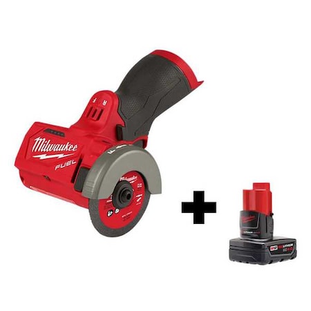 Milwaukee Tool M12 FUEL 3" Compact Cut Off Tool + M12 XC4.0 Battery 2522-20, 48-11-2440