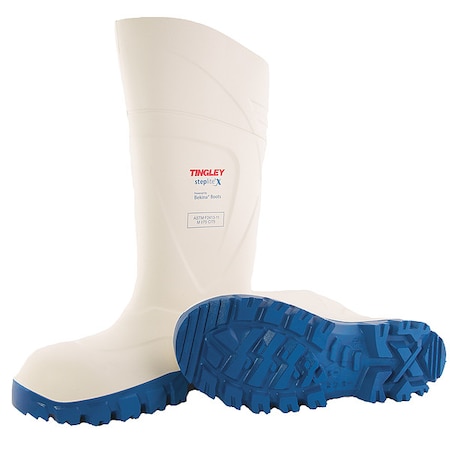 Tingley Unisex Steplite X Tall Rubber Boots, Plain Toe, 15 in Height, Blue/White, 9 77258.09