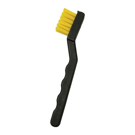Menda Dissipative Brush, 1-1/4 in L Brush, Yellow, Carbon Loaded Polypropylene 35688