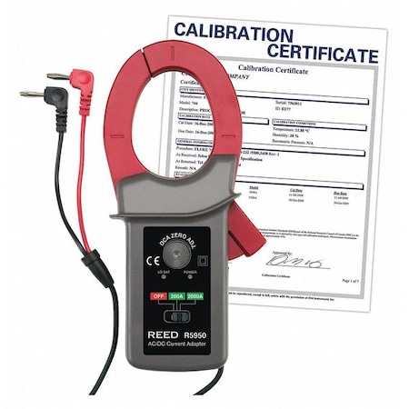 Reed Instruments AC/DC Current Adapter, 2000A, w/NIST R5950-NIST