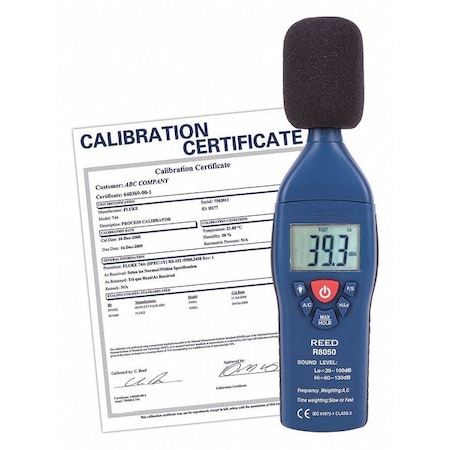 Reed Instruments Sound Level Meter w/NIST R8050-NIST