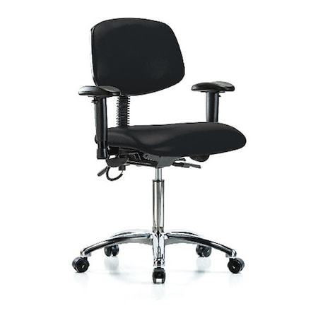 Zoro Select Ergonomic Chair, Adjustable Arms, 21-1/2" to 29" Height, Black BR-ESD-VMBCH-CR-T0-A1-NF-EC-ESDBLK