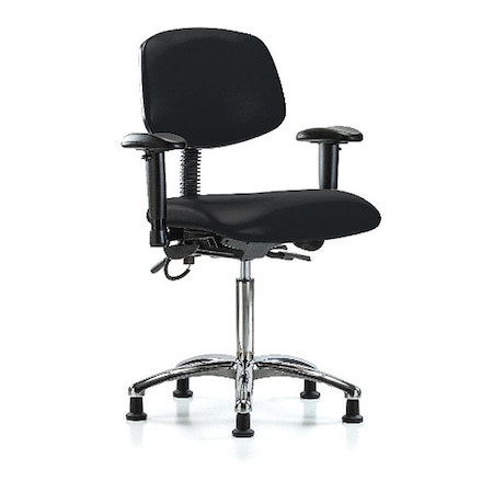 Zoro Select Ergonomic Chair, Adjustable Arms, 21-1/2" to 29" Height, Black BR-ESD-VMBCH-CR-T1-A1-NF-EG-ESDBLK