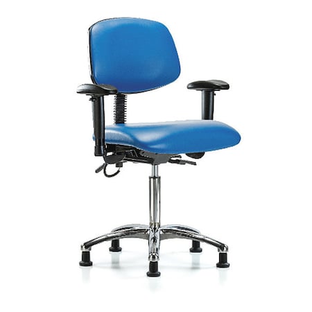 Zoro Select Ergonomic Chair, Adjustable Arms, 21-1/2" to 29" Height, Blue BR-ESD-VMBCH-CR-T0-A1-NF-EG-ESDBLU