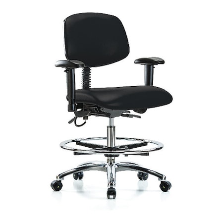 Zoro Select Ergonomic Chair, Adjustable Arms, 21-1/2" to 29" Height, Black BR-ESD-VMBCH-CR-T1-A1-CF-EC-ESDBLK
