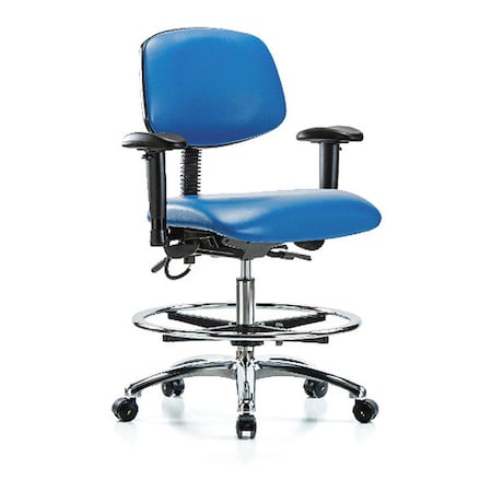 Zoro Select Ergonomic Chair, Adjustable Arms, 21-1/2" to 29" Height, Blue BR-ESD-VMBCH-CR-T1-A1-CF-EC-ESDBLU