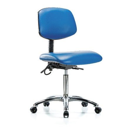 Zoro Select Ergonomic Chair, No Arms, 21-1/2" to 29" Height, Blue BR-ESD-VMBCH-CR-T0-A0-NF-EC-ESDBLU