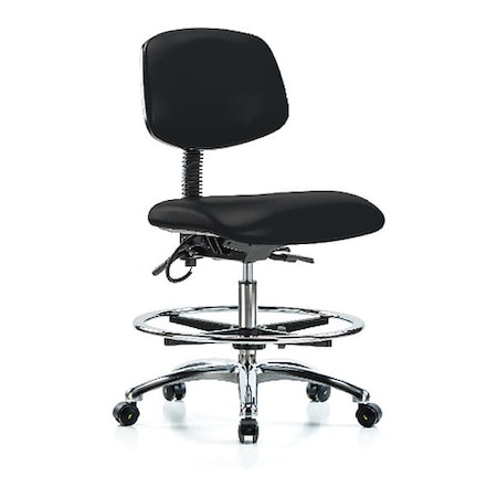 Zoro Select Ergonomic Chair, No Arms, 21-1/2" to 29" Height, Black BR-ESD-VMBCH-CR-T1-A0-CF-EC-ESDBLK