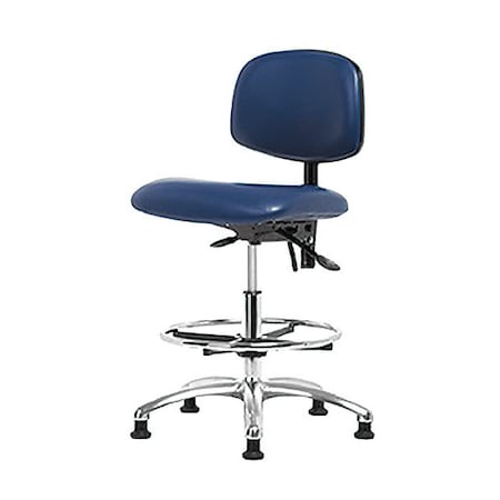 Zoro Select Ergonomic Chair, No Arms, 21-1/2" to 29" Height, Blue BR-ESD-VMBCH-CR-T1-A0-CF-EG-ESDBLU