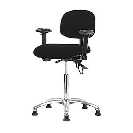 Zoro Select Ergonomic Chair, Adjustable Arms, 21-1/2" to 29" Height, Black BR-ESD-FMBCH-CR-T1-A1-NF-EG-ESDBLK