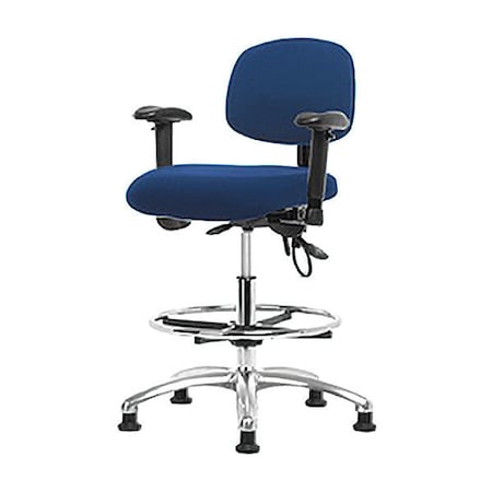 Zoro Select Ergonomic Chair, Adjustable Arms, 21-1/2" to 29" Height, Blue BR-ESD-FMBCH-CR-T1-A1-CF-EG-ESDBLU