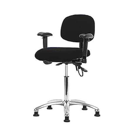 Zoro Select Ergonomic Chair, Adjustable Arms, 21-1/2" to 29" Height, Black BR-ESD-FMBCH-CR-T0-A1-NF-EG-ESDBLK