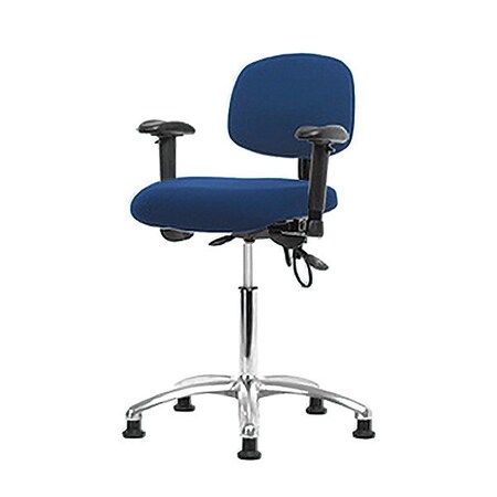 Zoro Select Ergonomic Chair, Adjustable Arms, 21-1/2" to 29" Height, Blue BR-ESD-FMBCH-CR-T0-A1-NF-EG-ESDBLU