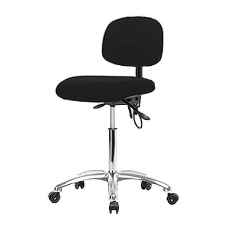 Zoro Select Ergonomic Chair, No Arms, 21-1/2" to 29" Height, Black BR-ESD-FMBCH-CR-T0-A0-NF-EC-ESDBLK