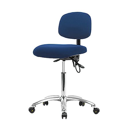 Zoro Select Ergonomic Chair, No Arms, 21-1/2" to 29" Height, Blue BR-ESD-FMBCH-CR-T0-A0-NF-EC-ESDBLU