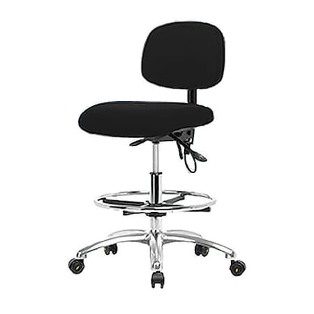 Zoro Select Ergonomic Chair, No Arms, 21-1/2" to 29" Height, Black BR-ESD-FMBCH-CR-T0-A0-CF-EC-ESDBLK