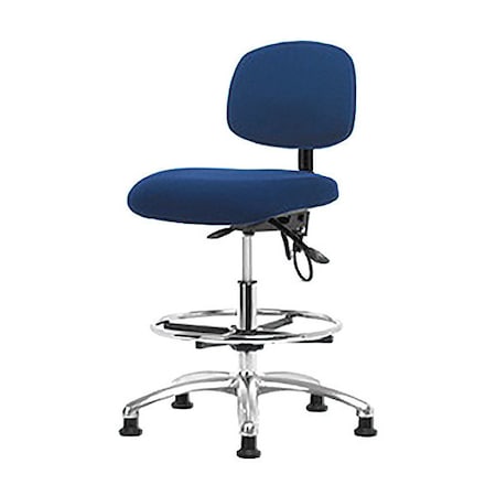 Zoro Select Ergonomic Chair, No Arms, 21-1/2" to 29" Height, Blue BR-ESD-FMBCH-CR-T0-A0-CF-EG-ESDBLU