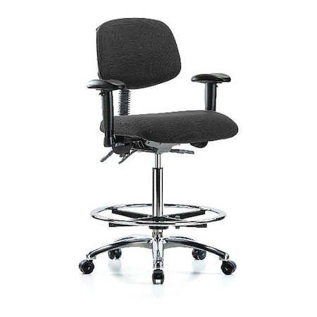 Zoro Select Ergonomic Chair, Adjustable Arms, 26-1/4" to 36" Height, Black BR-ESD-FHBCH-CR-T1-A1-CF-EC-ESDBLK