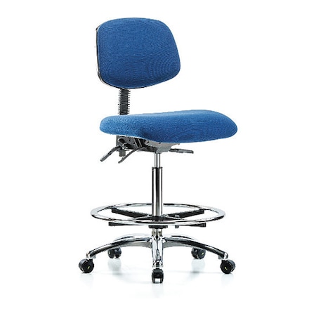 Zoro Select Ergonomic Chair, No Arms, 26-1/4" to 36" Height, Blue BR-ESD-FHBCH-CR-T1-A0-CF-EC-ESDBLU