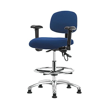 Zoro Select Ergonomic Chair, Adjustable Arms, 26-1/4" to 36" Height, Blue BR-ESD-FHBCH-CR-T0-A1-CF-EG-ESDBLU