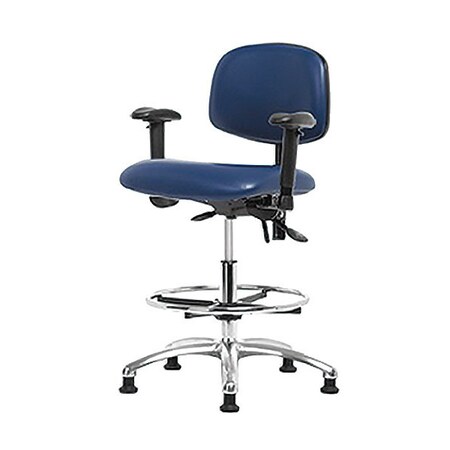 Zoro Select Ergonomic Chair, Adjustable Arms, 21-1/2" to 29" Height, Blue BR-ESD-VMBCH-CR-T0-A1-CF-EG-ESDBLU