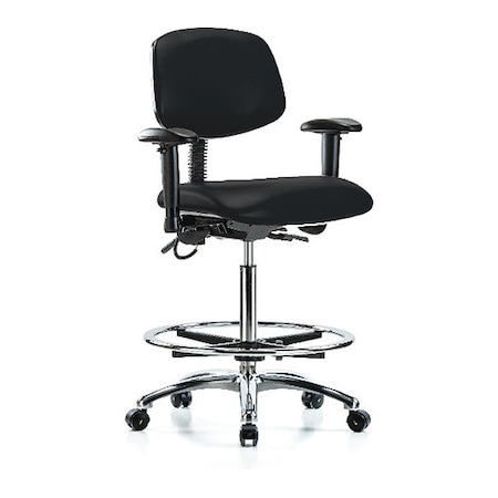 Zoro Select Ergonomic Chair, Adjustable Arms, 26-1/4" to 36" Height, Black BR-ESD-VHBCH-CR-T0-A1-CF-EC-ESDBLK