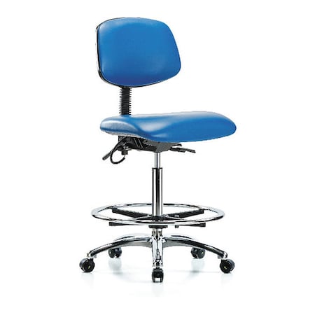 Zoro Select Ergonomic Chair, No Arms, 26-1/4" to 36" Height, Blue BR-ESD-VHBCH-CR-T0-A0-CF-EC-ESDBLU