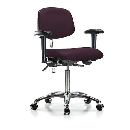 Blue Ridge Ergonomics Med Bench Chair, Vinyl, Cast, Aub, CL100 BR-NCR ...