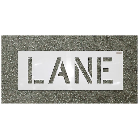 C.H. Hanson Stencil, Fire Lane, 12 in Character Height, Highway Gothic Font, Polyethylene, White, 1 Pieces 70031