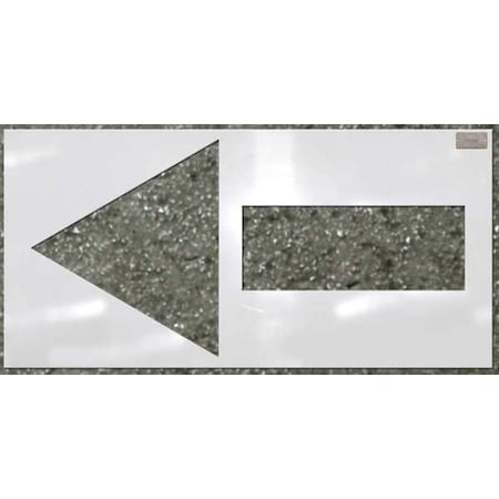 C.H. Hanson Stencil, Straight Arrow, 42 in Character Height, Not Applicable Font, Polyethylene, White, 1 Pieces 70470