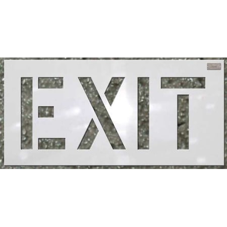 C.H. Hanson Stencil, Exit, 24 in Character Height, Highway Gothic Font, Polyethylene, White, 1 Pieces 70093