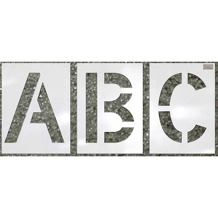 C.H. Hanson Stencil, Letter Kit, 29pcs., 4 x 2-3/4 In., 70413 70413