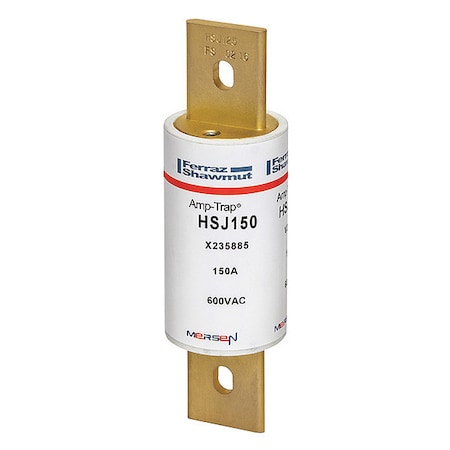 Mersen UL Class Fuse, J Class, Very Fast-Acting, 150A, 600V AC, Non-Indicating HSJ150