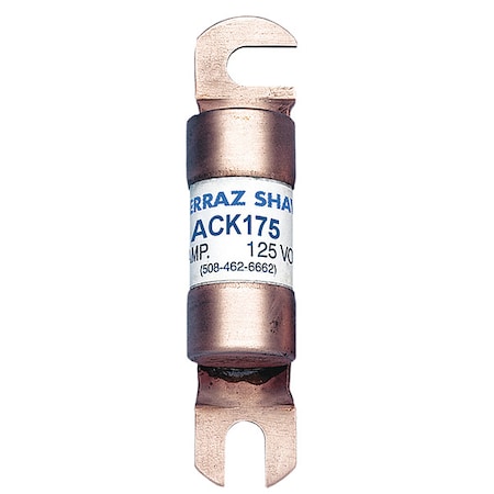 Mersen Forklift Limiter Fuse, ACK Series, 175A, Time-Delay, 125V AC, Bolt-On ACK175