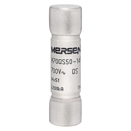 Mersen Semiconductor Fuse, 50A, Fast-Acting, 690V AC, Cylindrical A70QS50-14F
