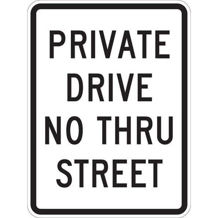 Lyle Private Drive & Road Traffic Sign, 24 in H, 18 in W, Aluminum, Vertical Rectangle, T1-1018-EG_18x24 T1-1018-EG_18x24